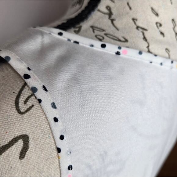 LOFT Women's Sleeveless Blouse Multicolor Polka Dot on White Size M - Picture 4 of 9